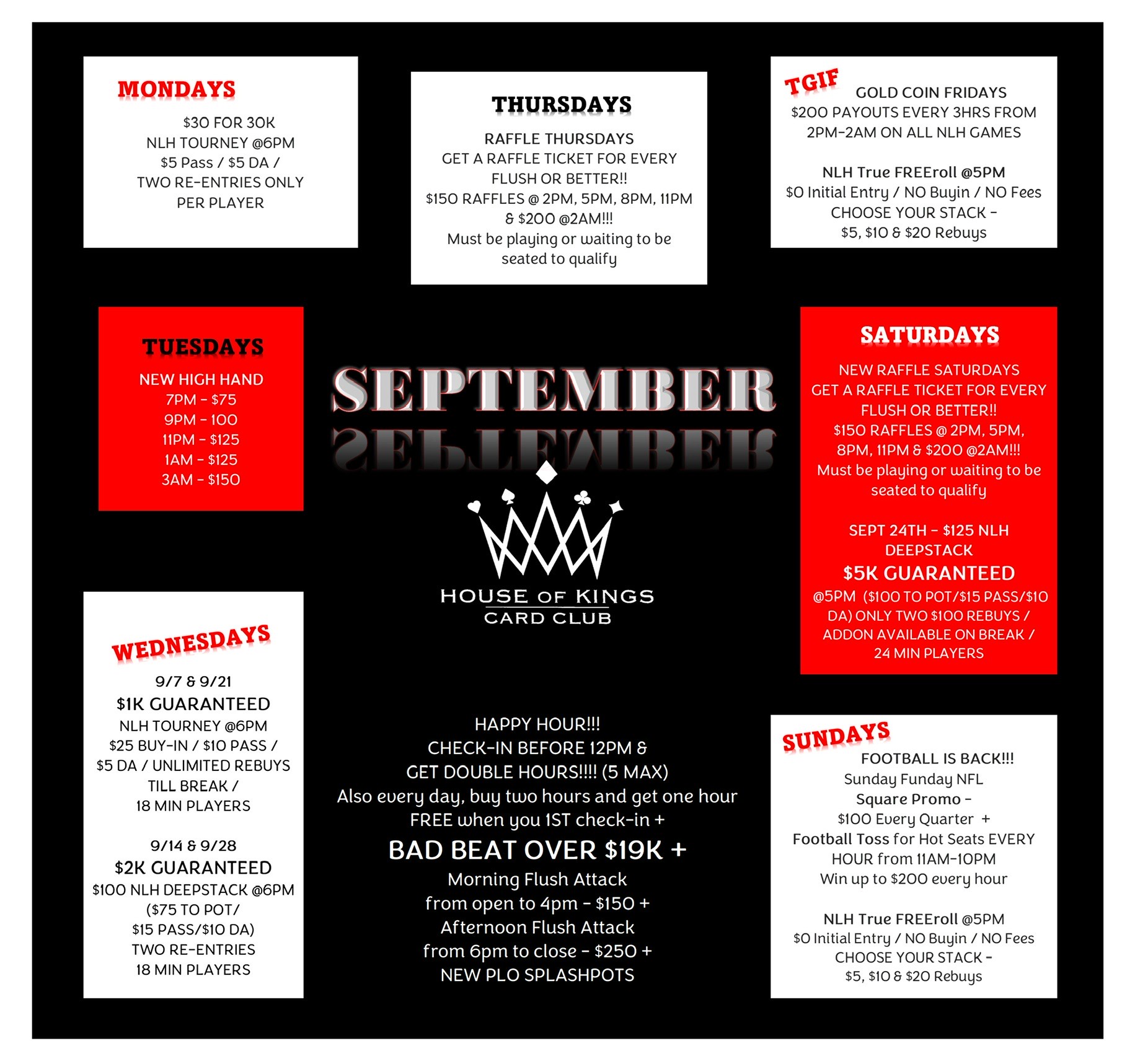 Poker Events El Paso, TX House of Kings Card Club